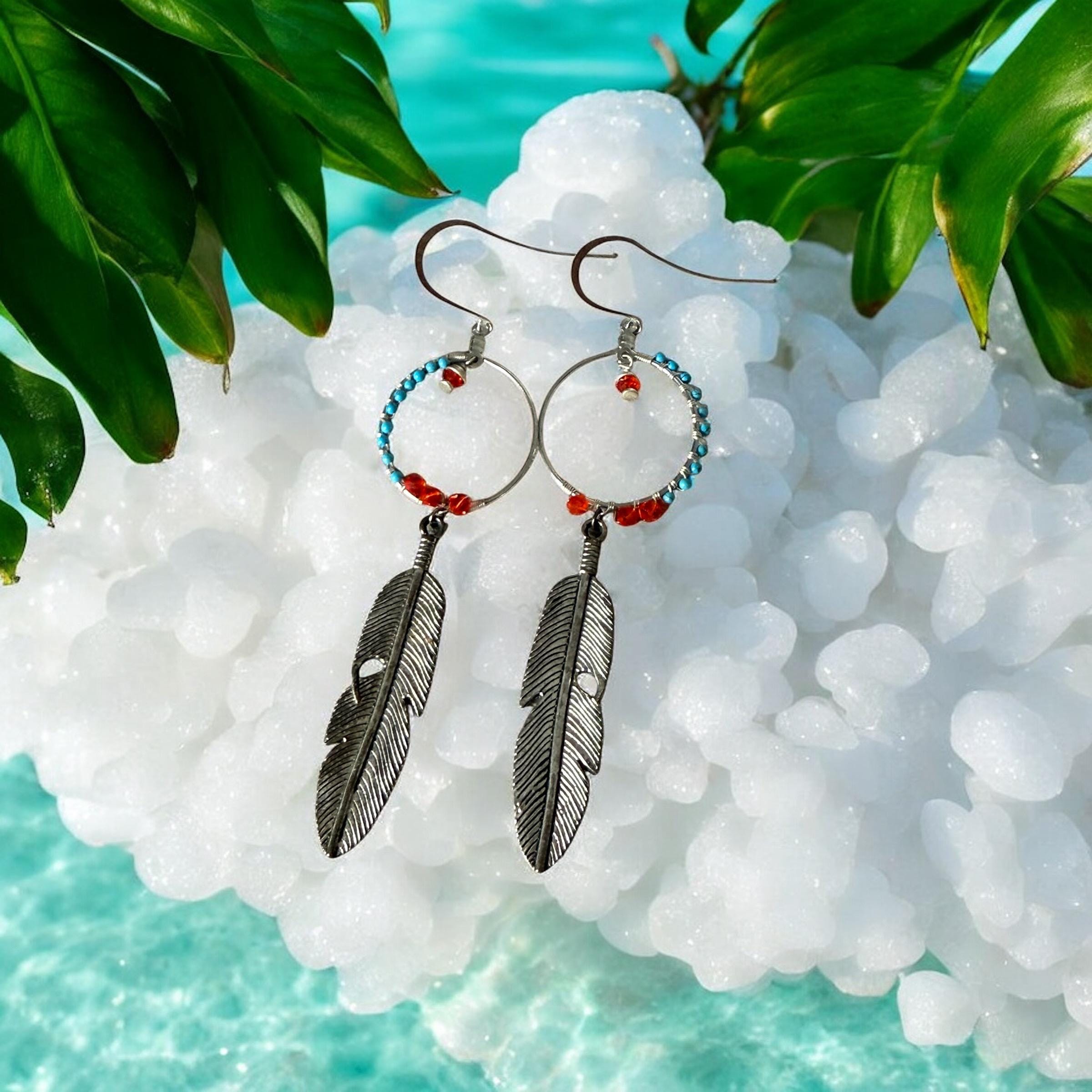 Feather & Fire Luxe Drop Earrings