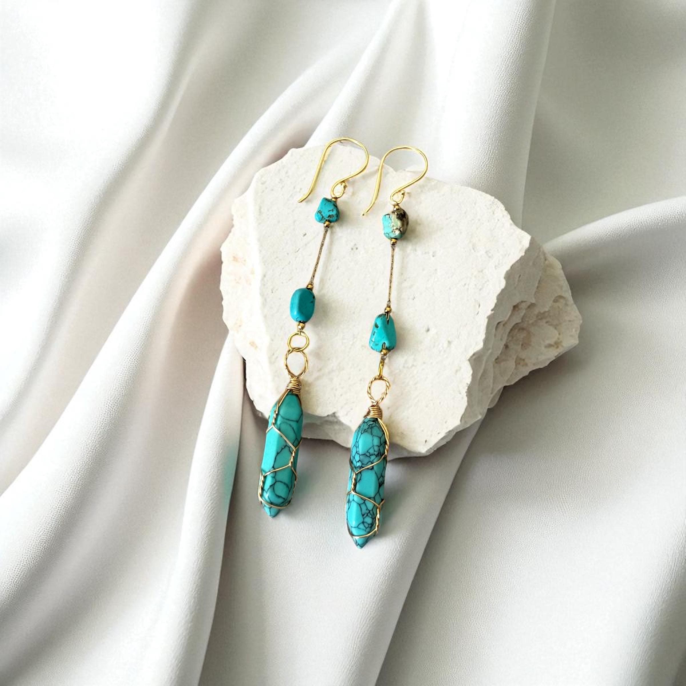 Azure Siren Drop Earrings – Oceanbound Collection