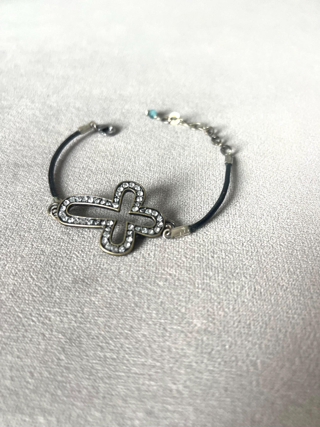 Crystal Cross Cord Bracelet