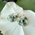 Emerald Tide Luxe Hoop Earrings