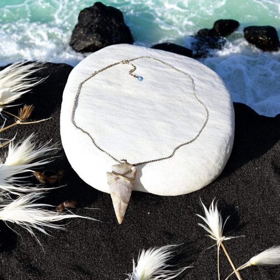Stone Ritual Arrowhead Necklace