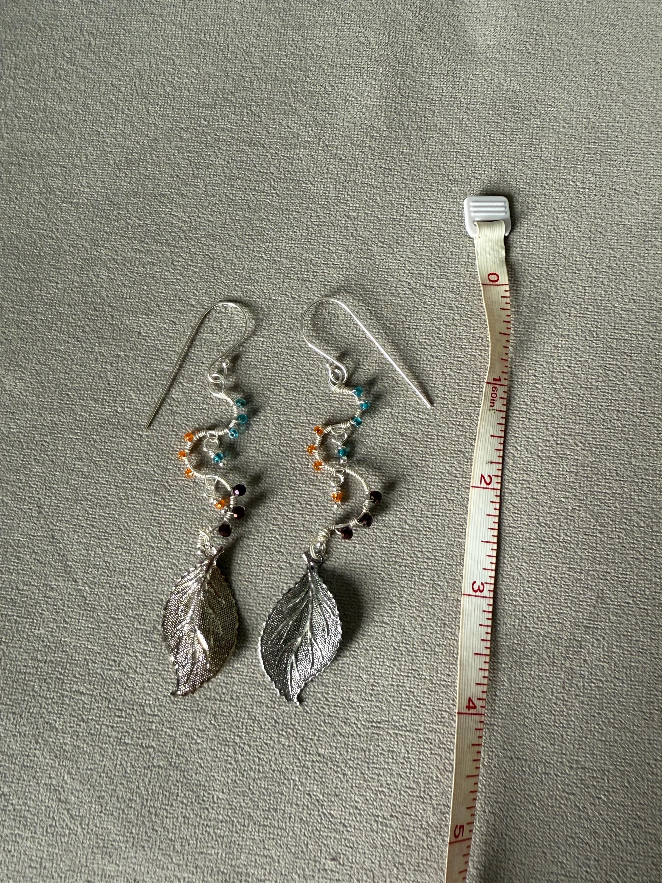 Twist of Nature Leaf Drop Earrings