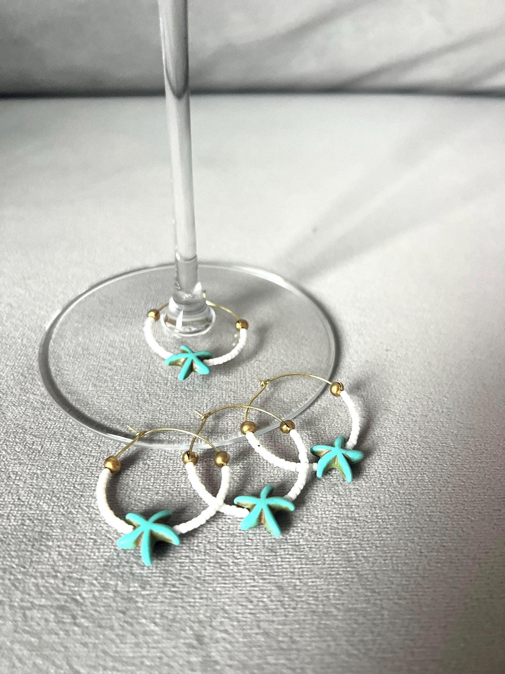 Sea Sip Starfish Wine Charms – Set of 4