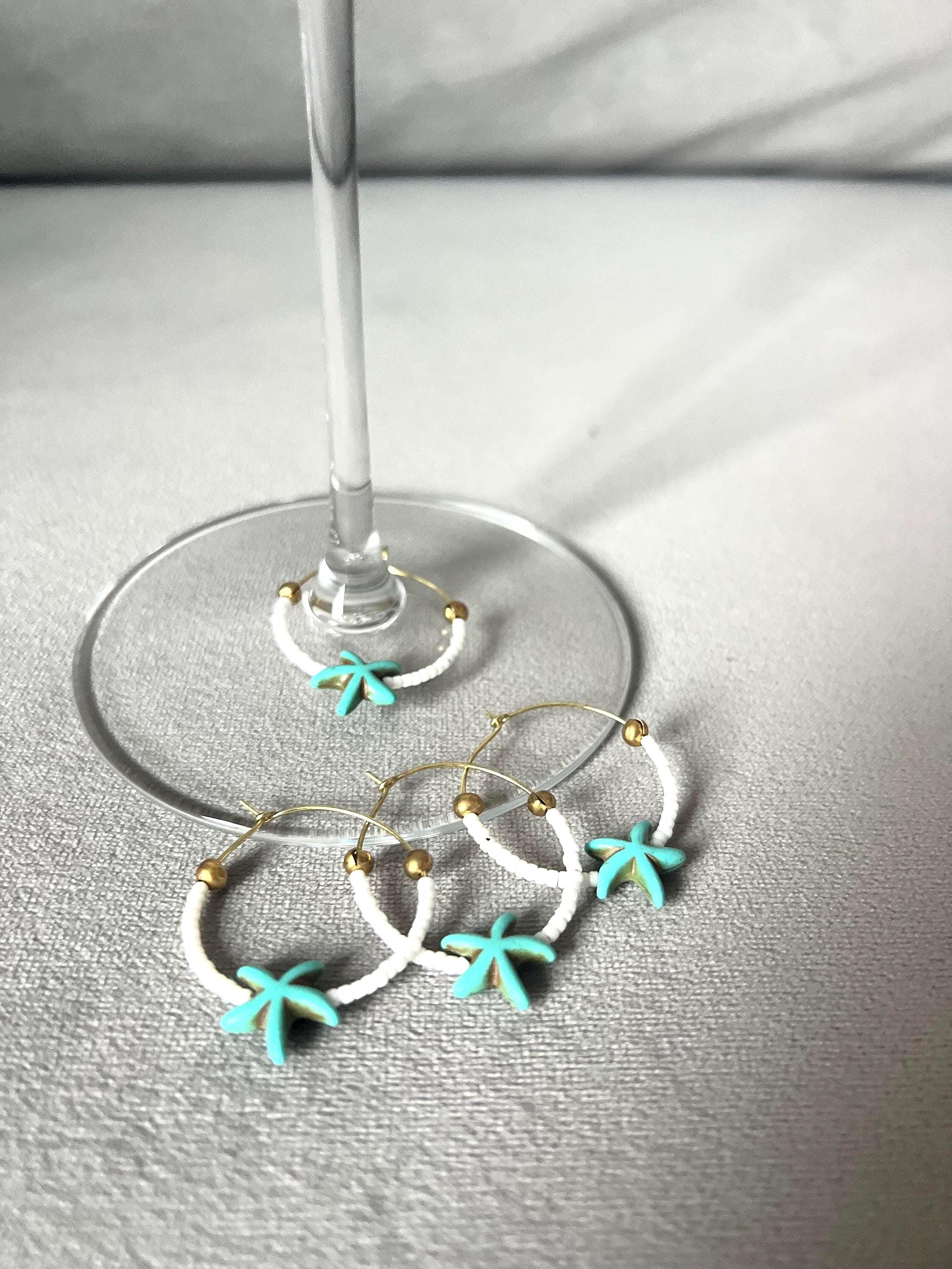 Sea Sip Starfish Wine Charms – Set of 4