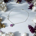 Violet Vein Ore Fossil Necklace