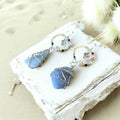 Twilight Bloom: Blue Lace Agate Earrings