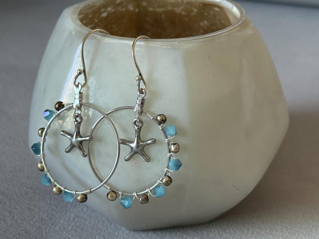 Tide Charm Hoop Earrings