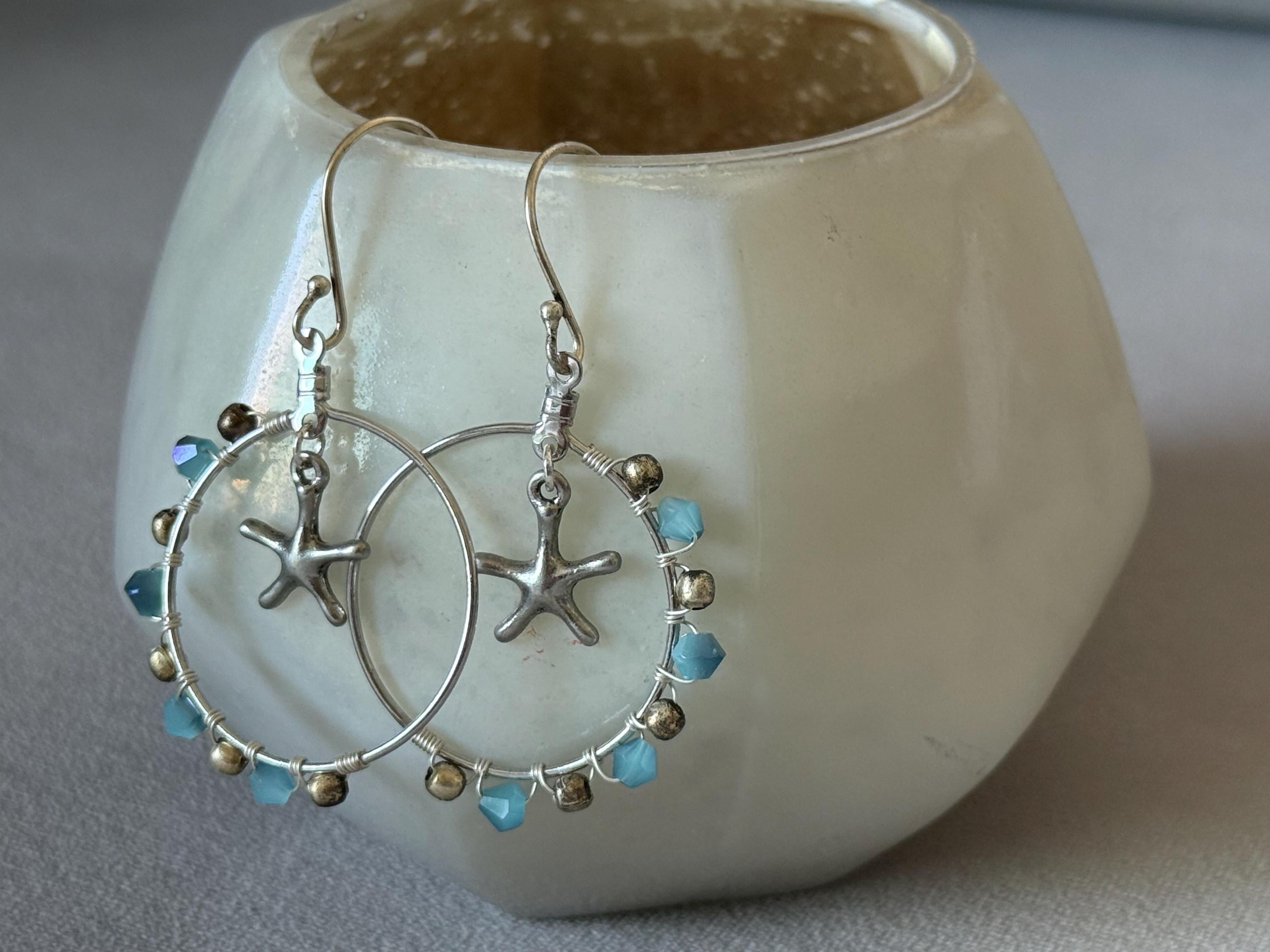 Tide Charm Hoop Earrings