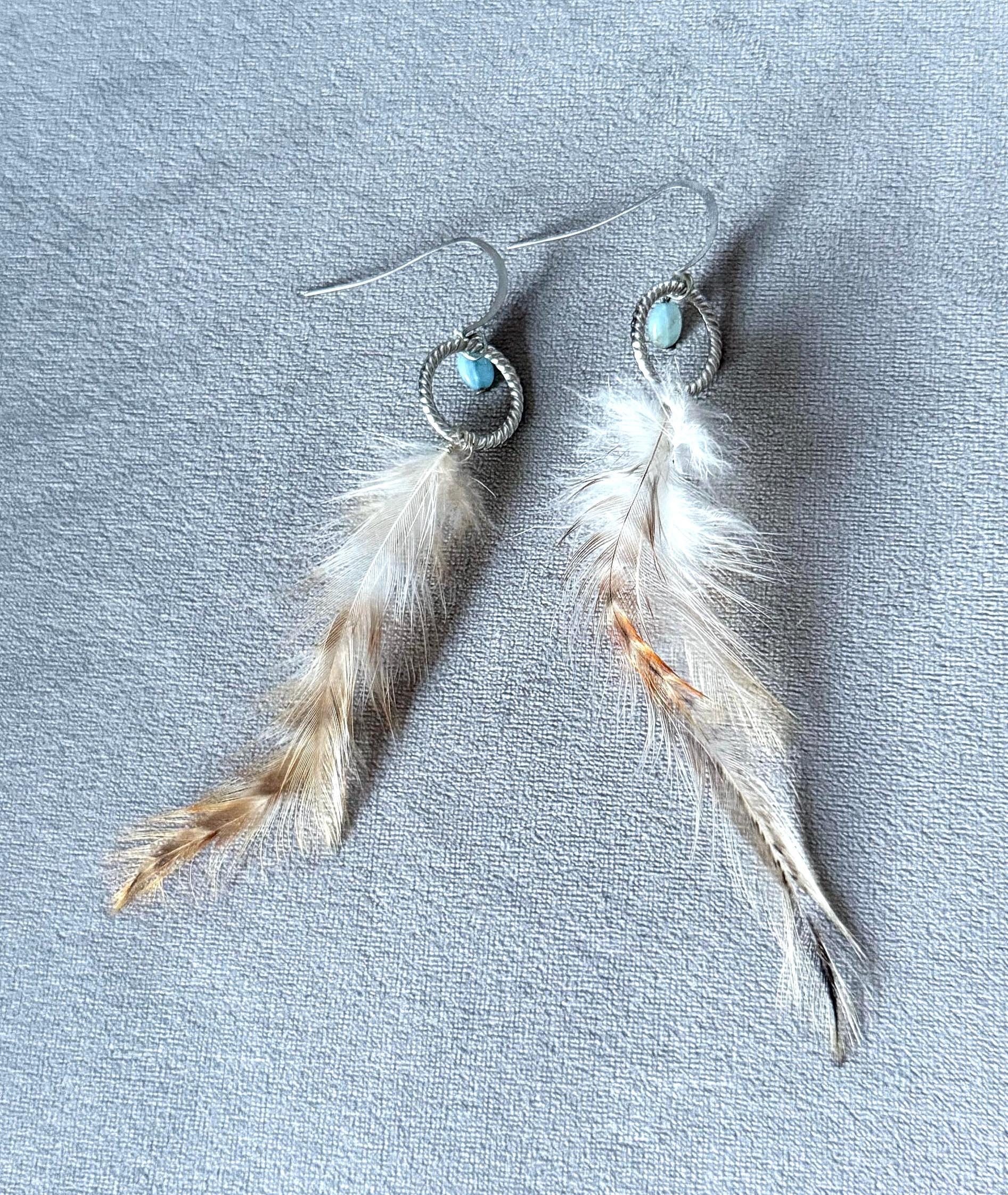 Celestial Drift Feather Hoops