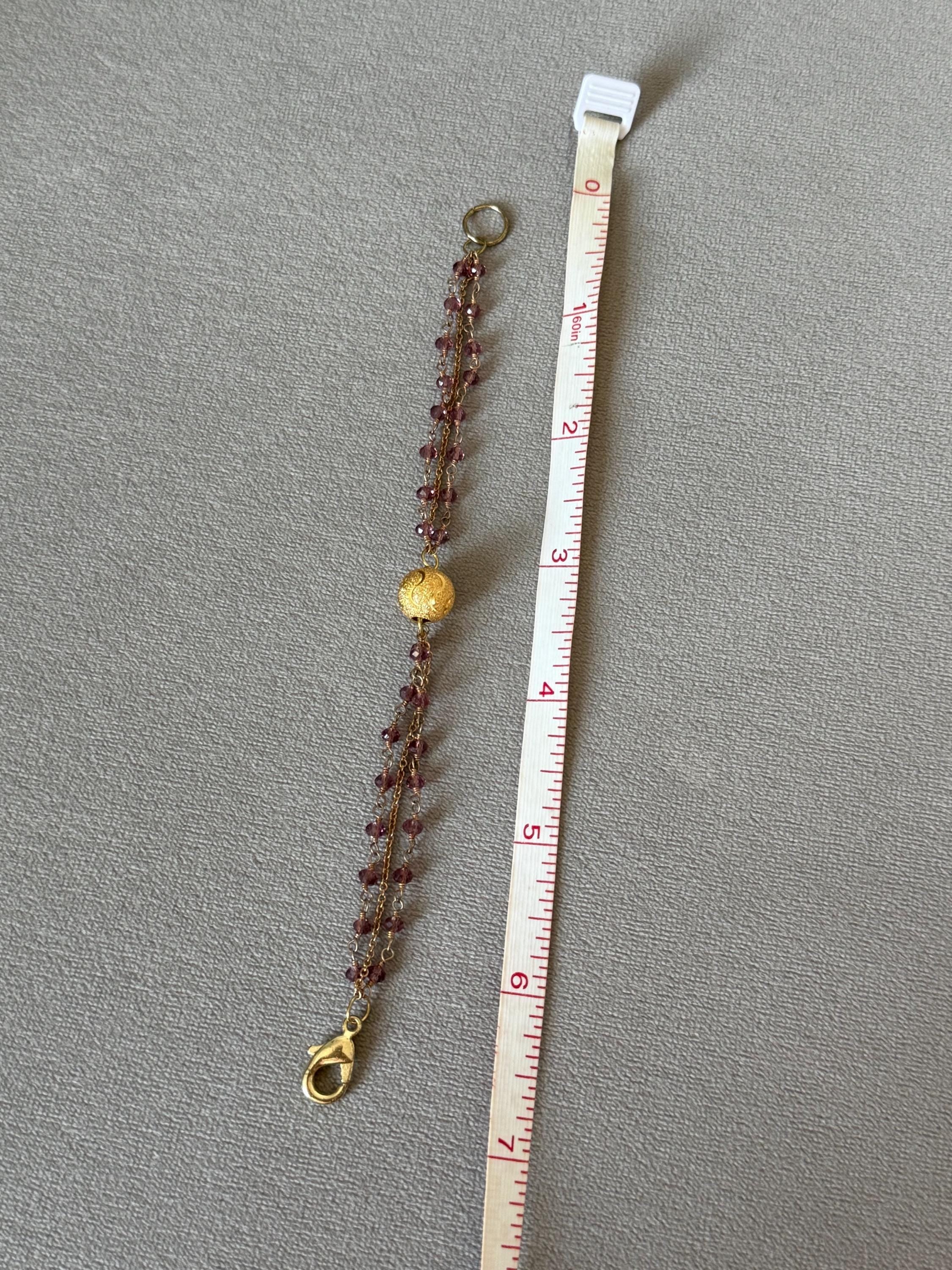 Celestial Ember Bracelet – Golden Orb & Smoky Crystal Weave