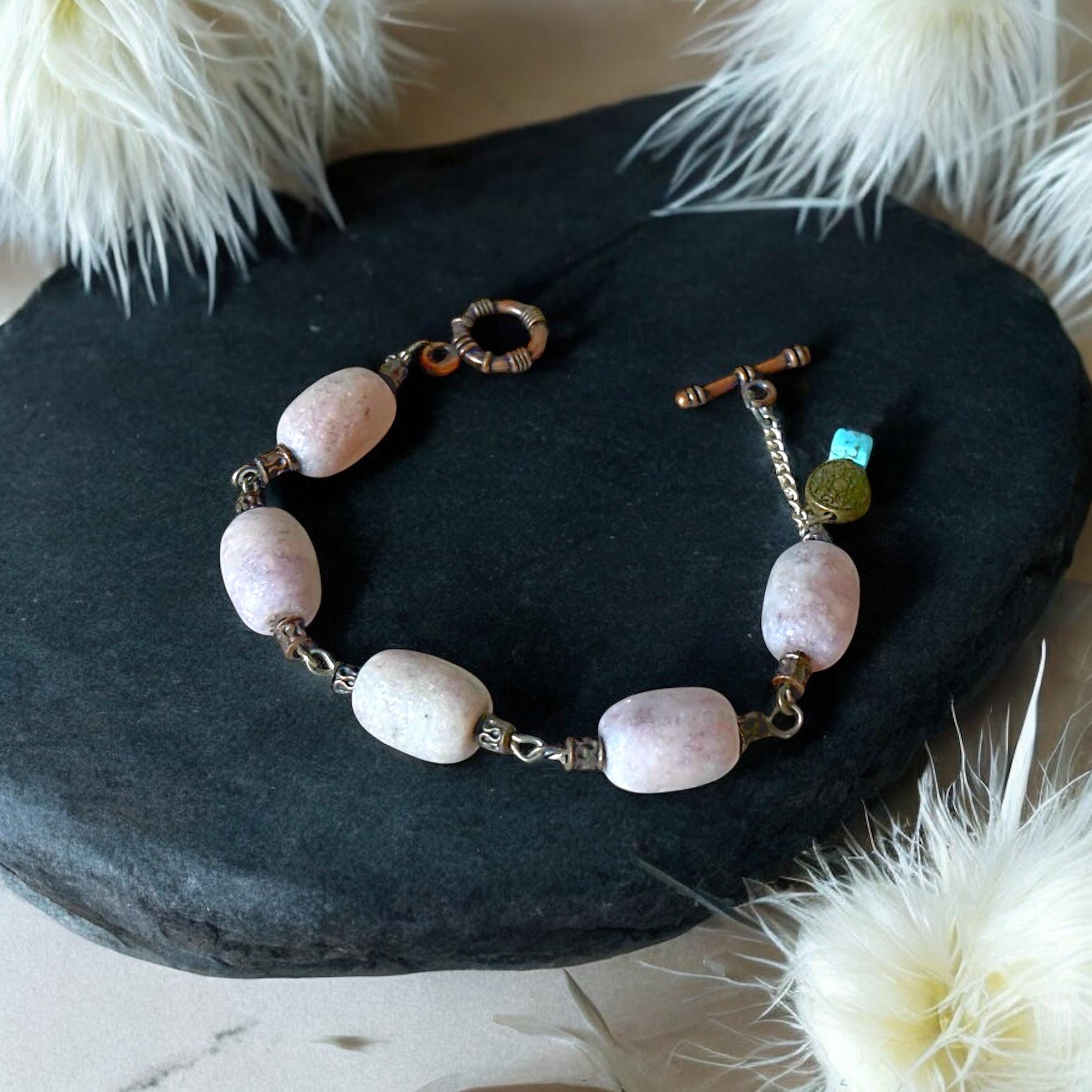 Dusty Pink Smoke Charm Bracelet
