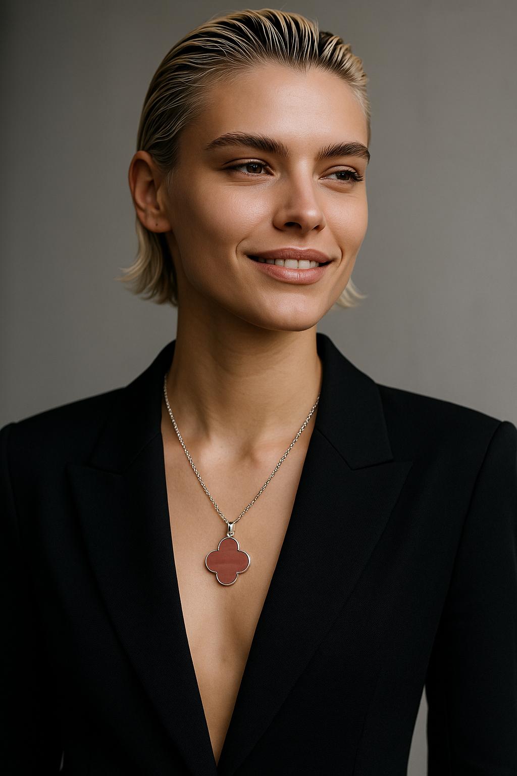 Long Desert Bloom Pendant Necklace
