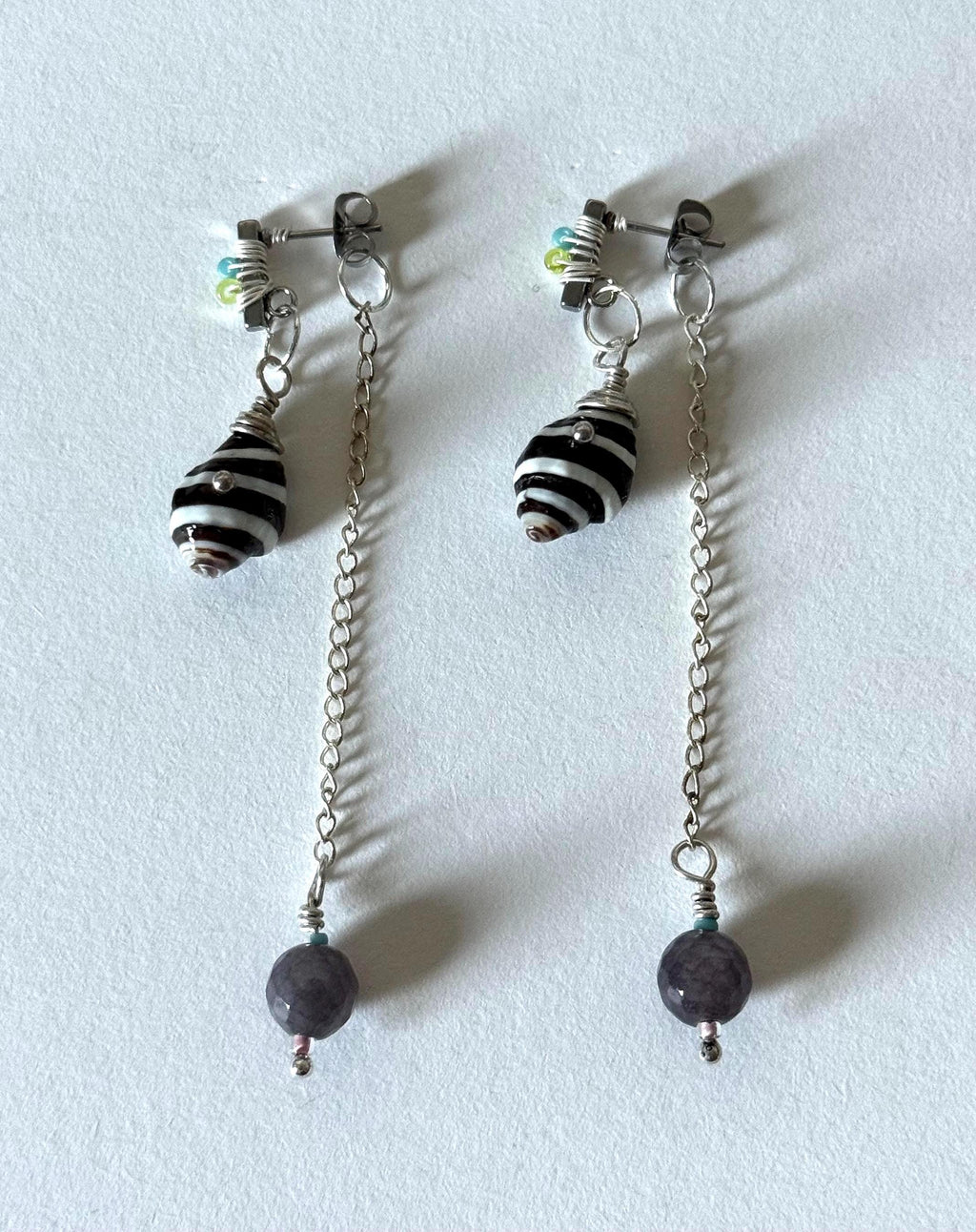 Striped Siren Drop Earrings