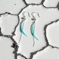 Feathered Wisper Teal Earrings