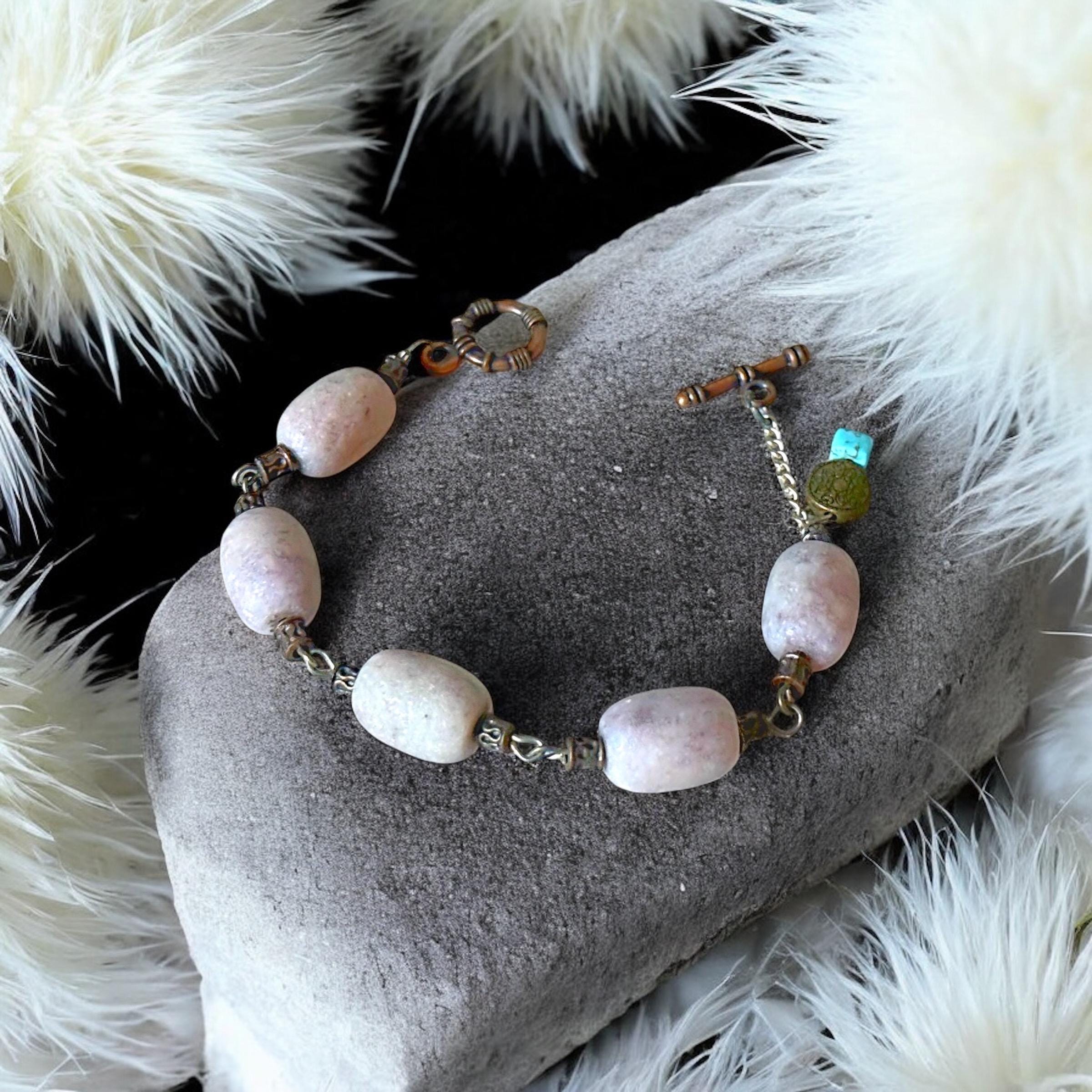 Dusty Pink Smoke Charm Bracelet