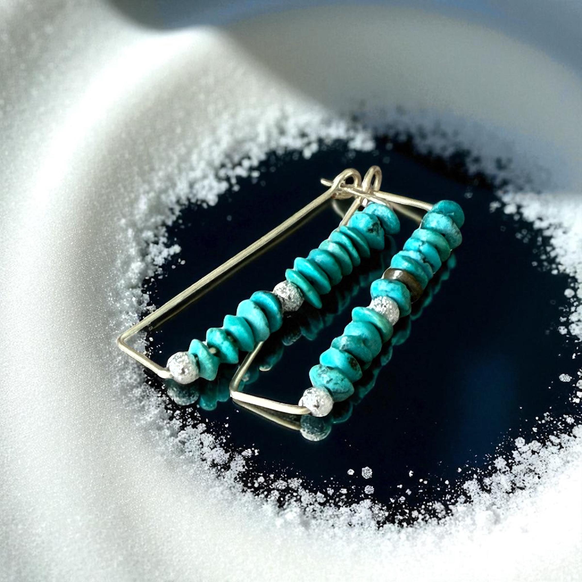 Azure Edge Statement Geometric Earrings