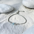 Glacial Tide Slider Bolo Bracelet — Coastal Silver Edition