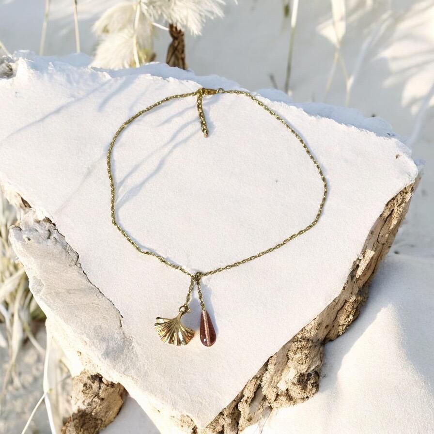 Palm Pink Charm Necklace