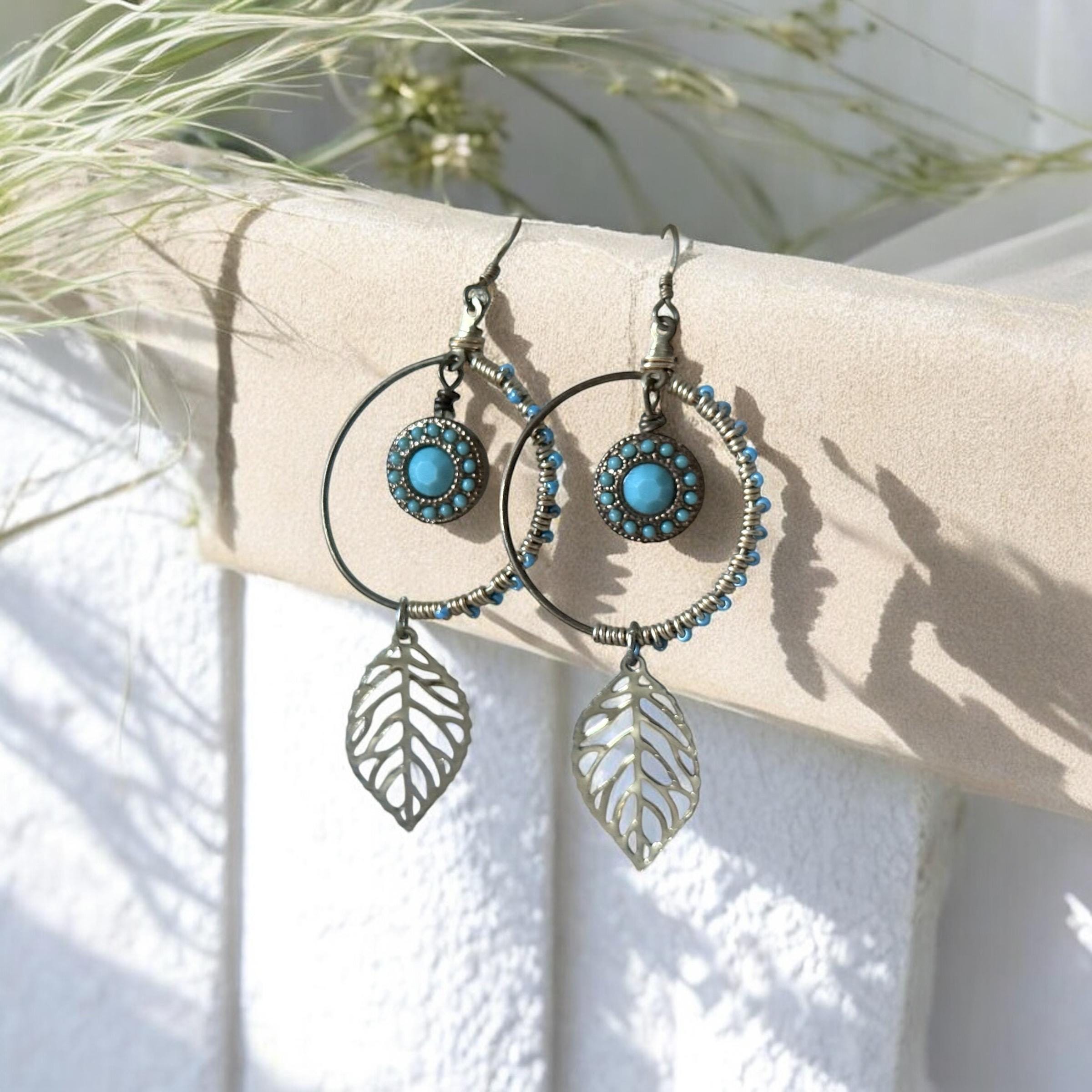 Azure Driftleaf Hoops