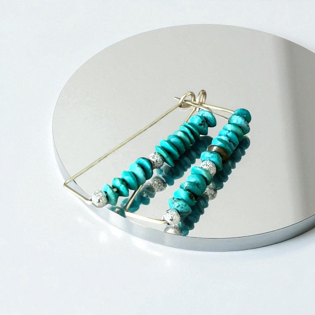 Azure Edge Statement Geometric Earrings