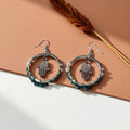 Mystic Palm Hoop Earrings
