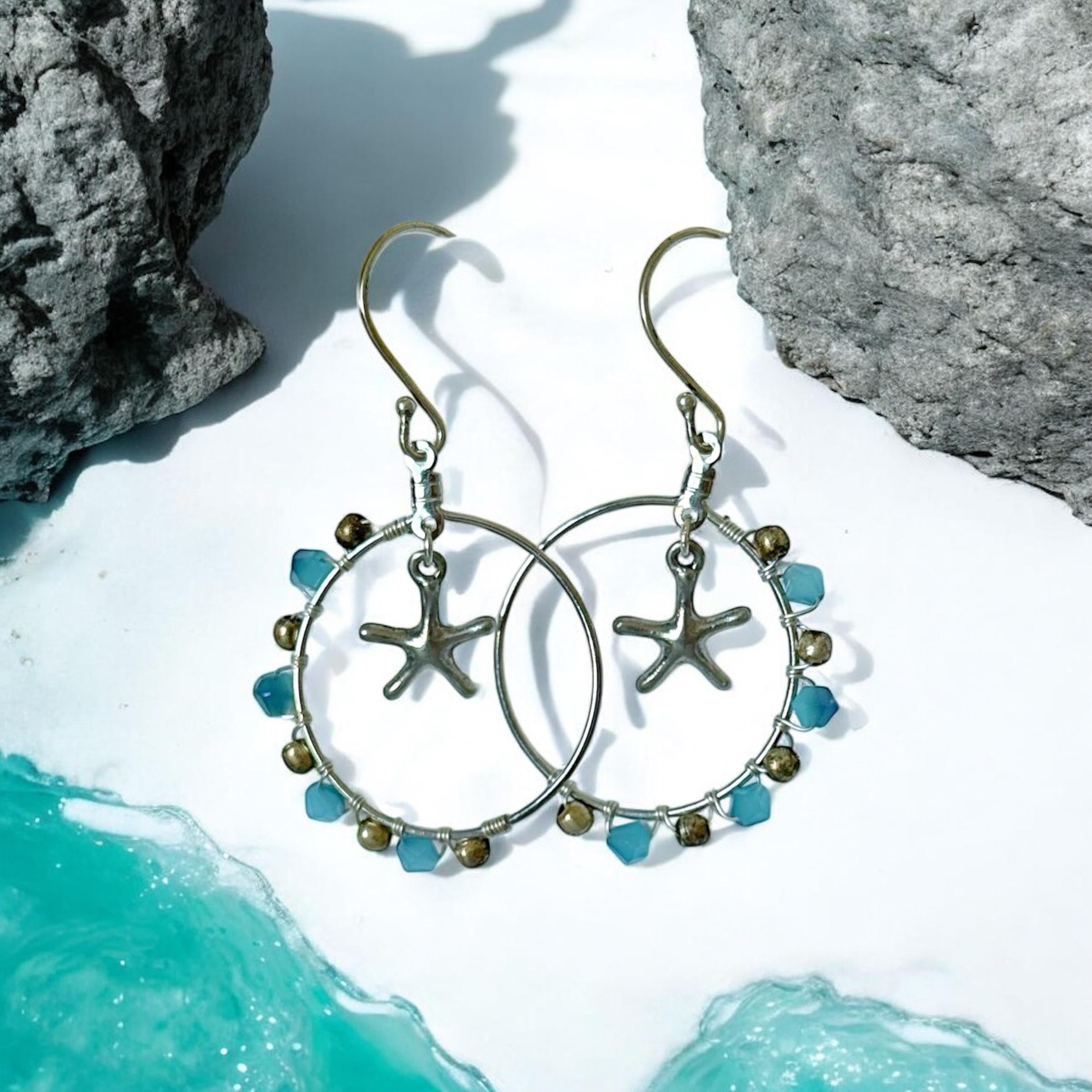 Tide Charm Hoop Earrings