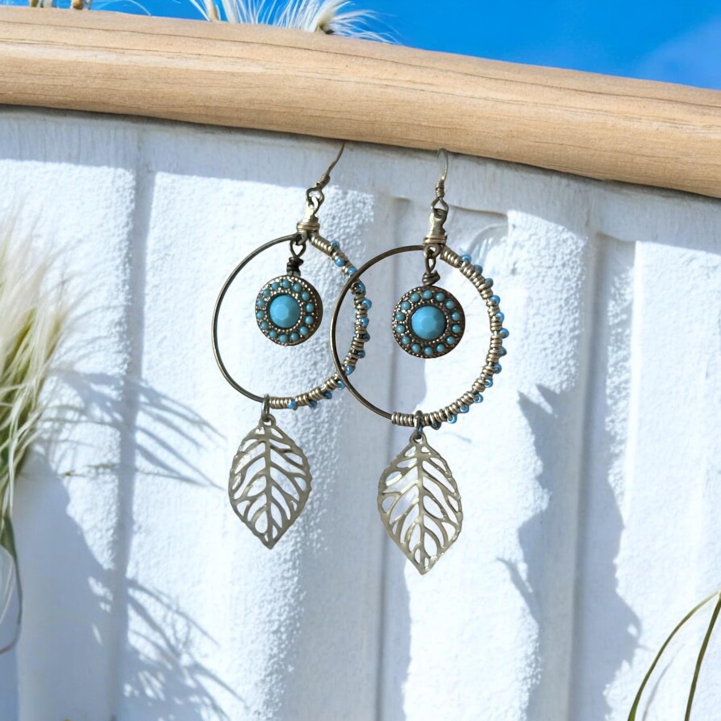 Azure Driftleaf Hoops