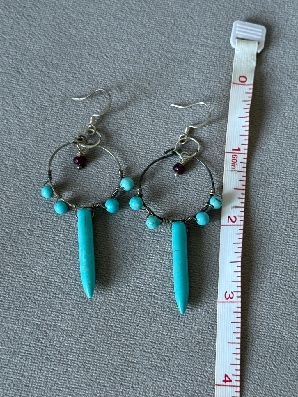 Electric Turquoise Tide Dagger Earrings