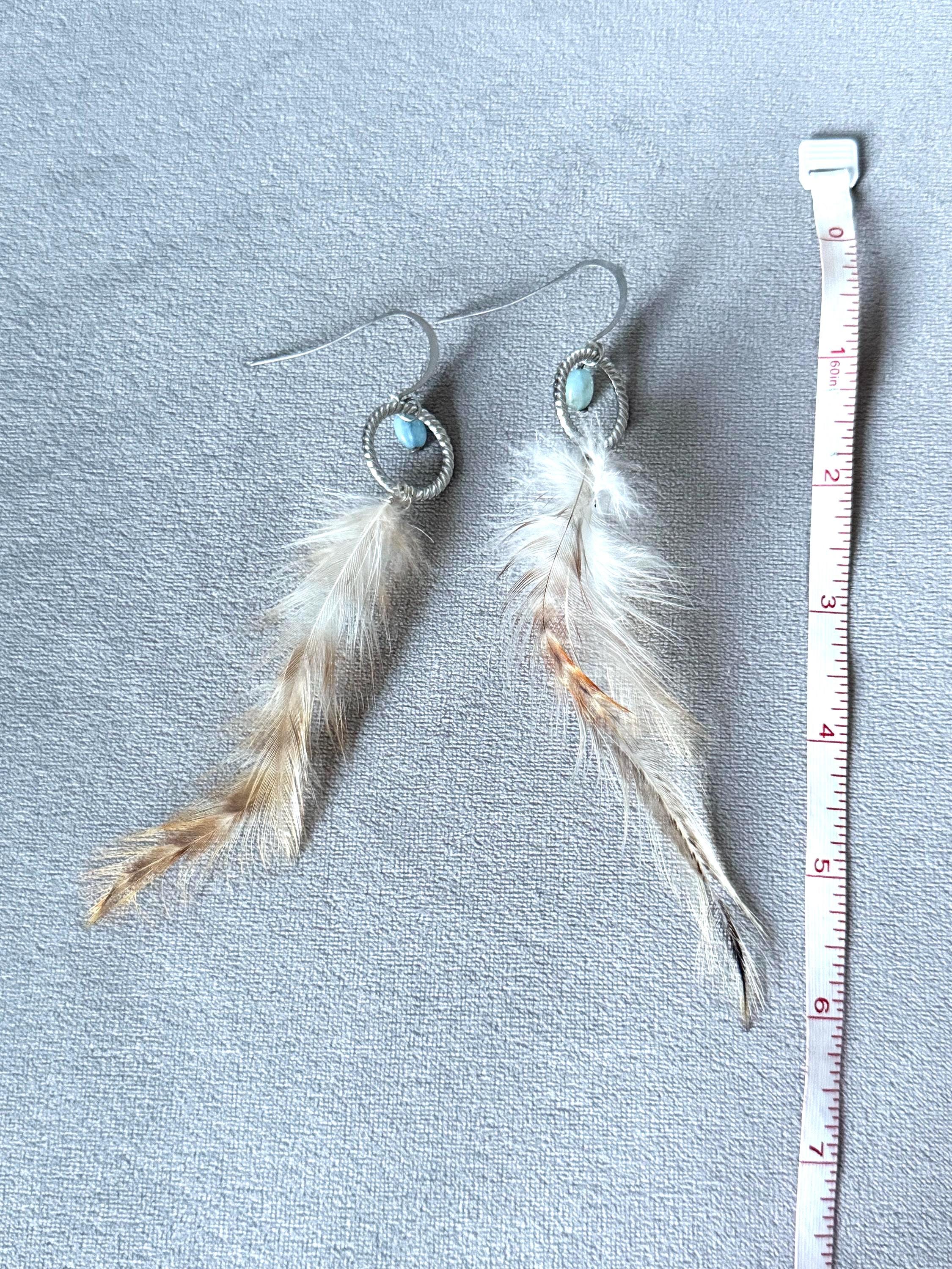 Celestial Drift Feather Hoops
