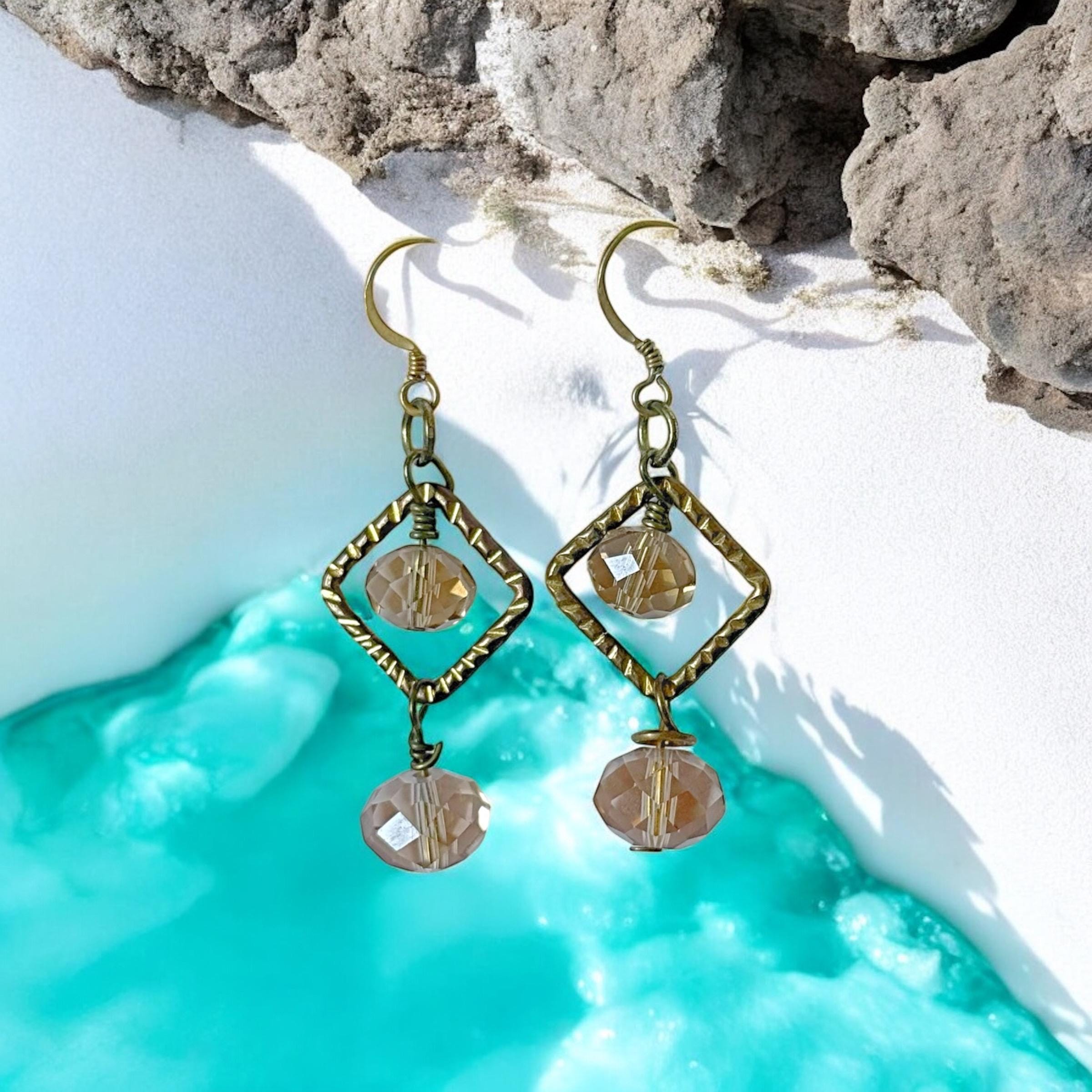 Champagne Prism Dangle Earrings