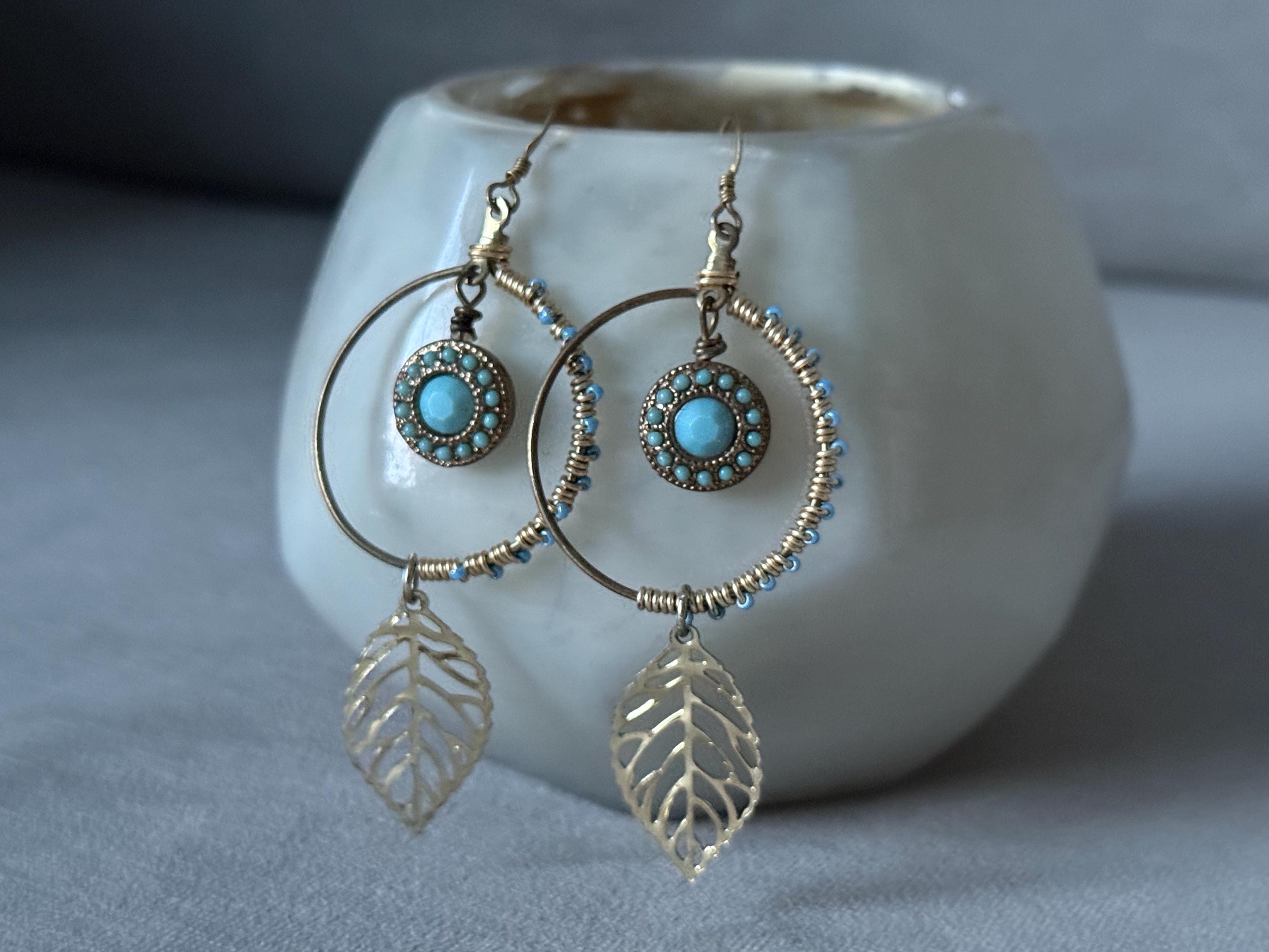 Azure Driftleaf Hoops