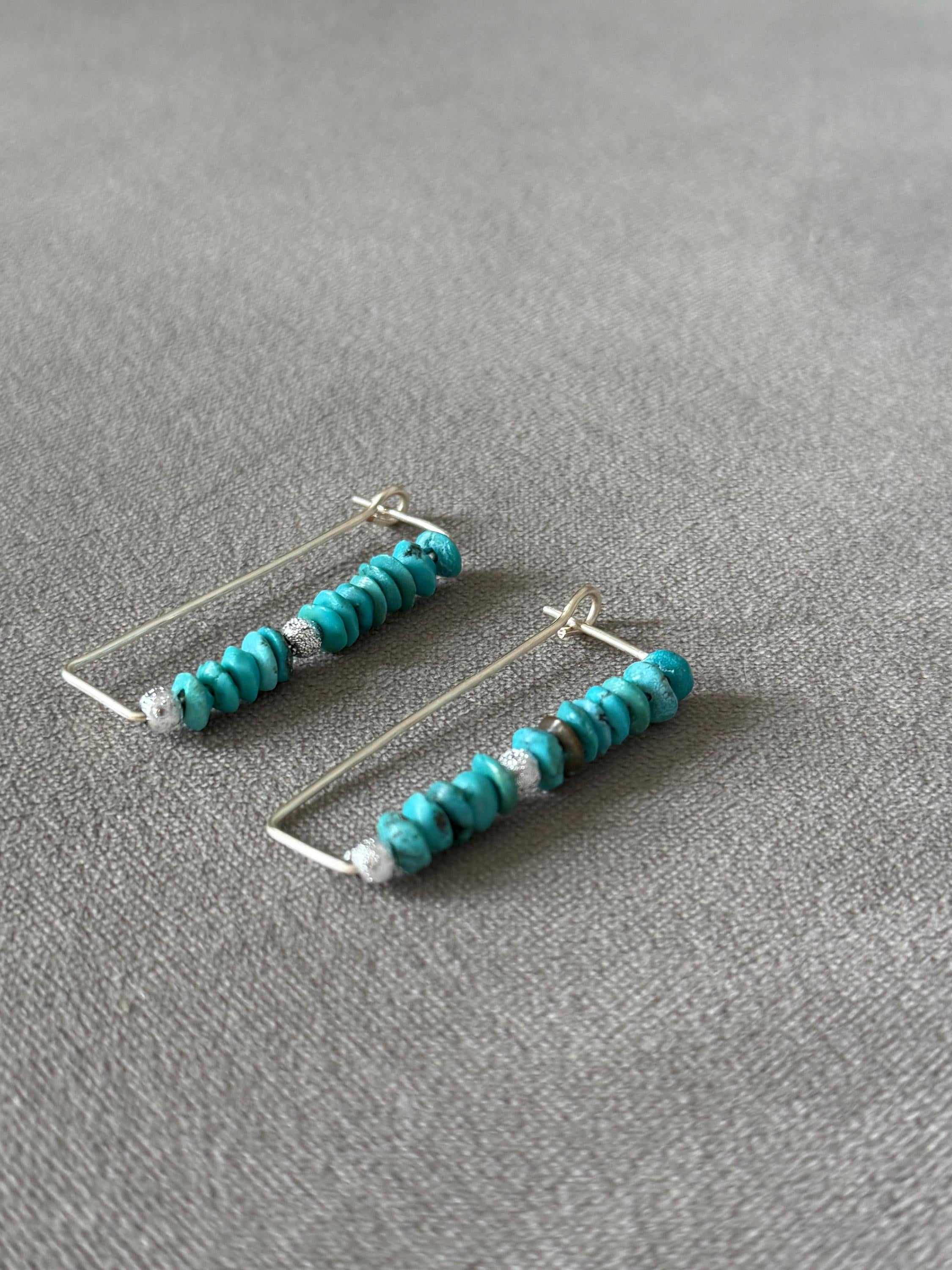 Azure Edge Statement Geometric Earrings