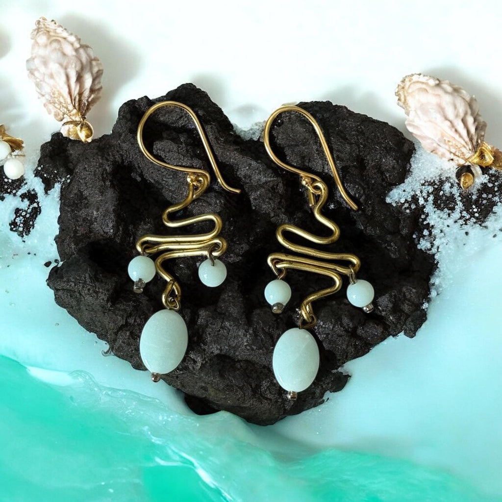 Sea Current Twisted Drop Earrings