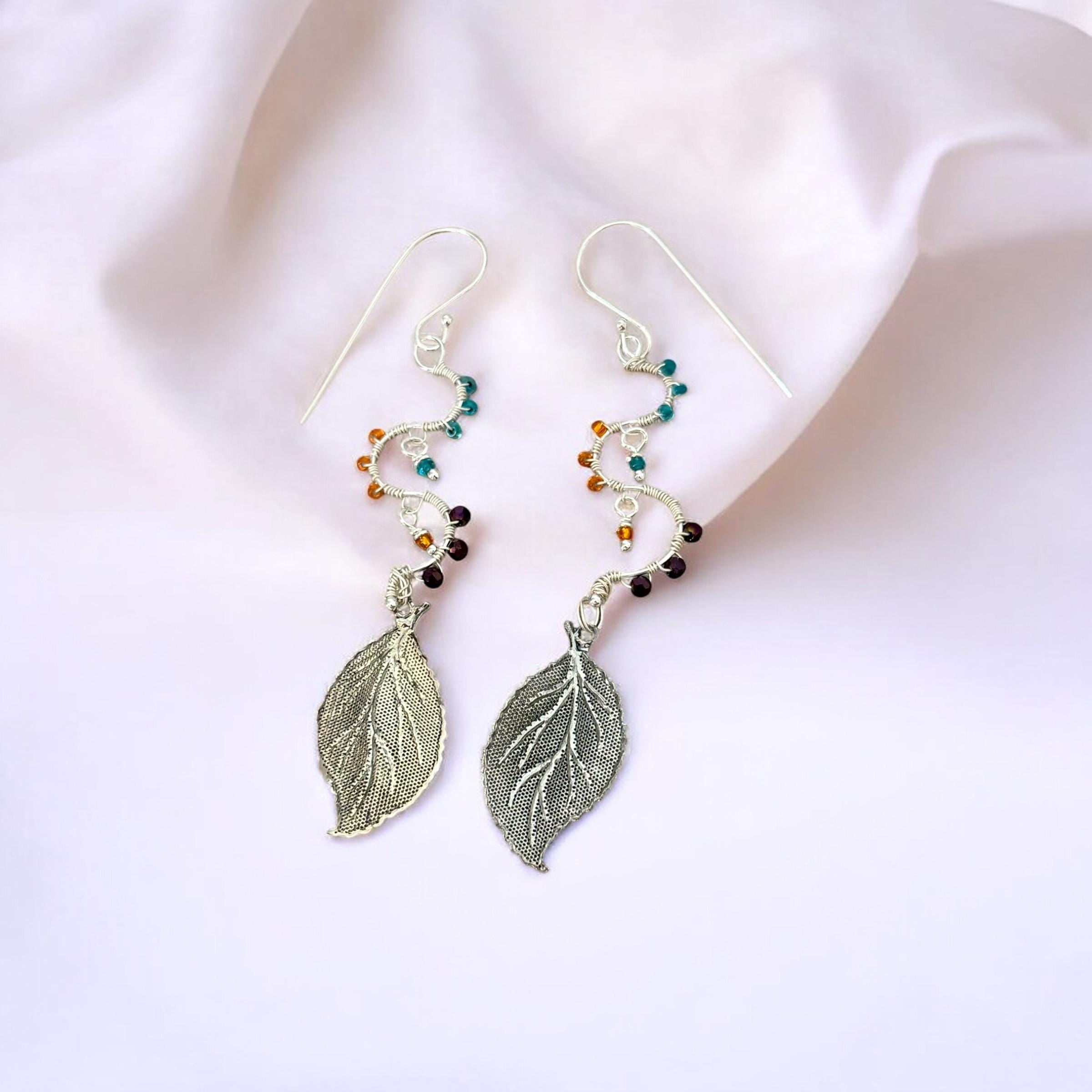 Twist of Nature Leaf Drop Earrings