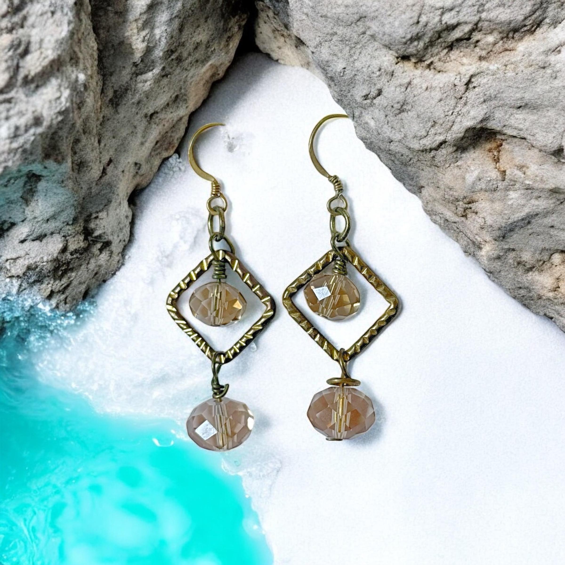 Champagne Prism Dangle Earrings