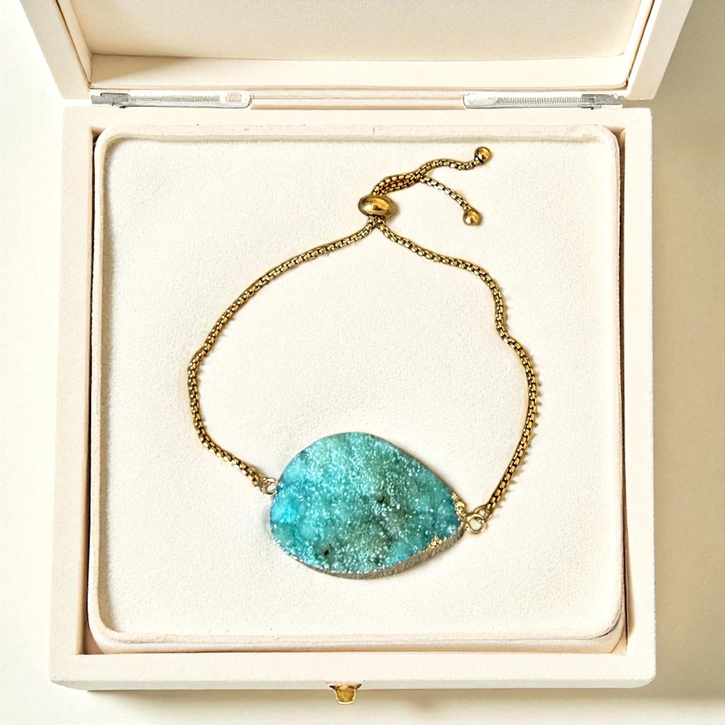 Aurora Tide Gem Bolo Chain Bracelet