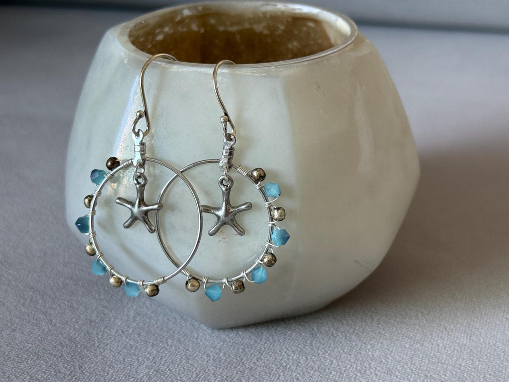 Tide Charm Hoop Earrings