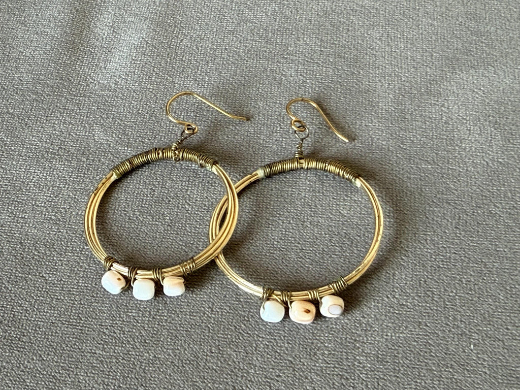 Golden Shoreline Hoop Earrings
