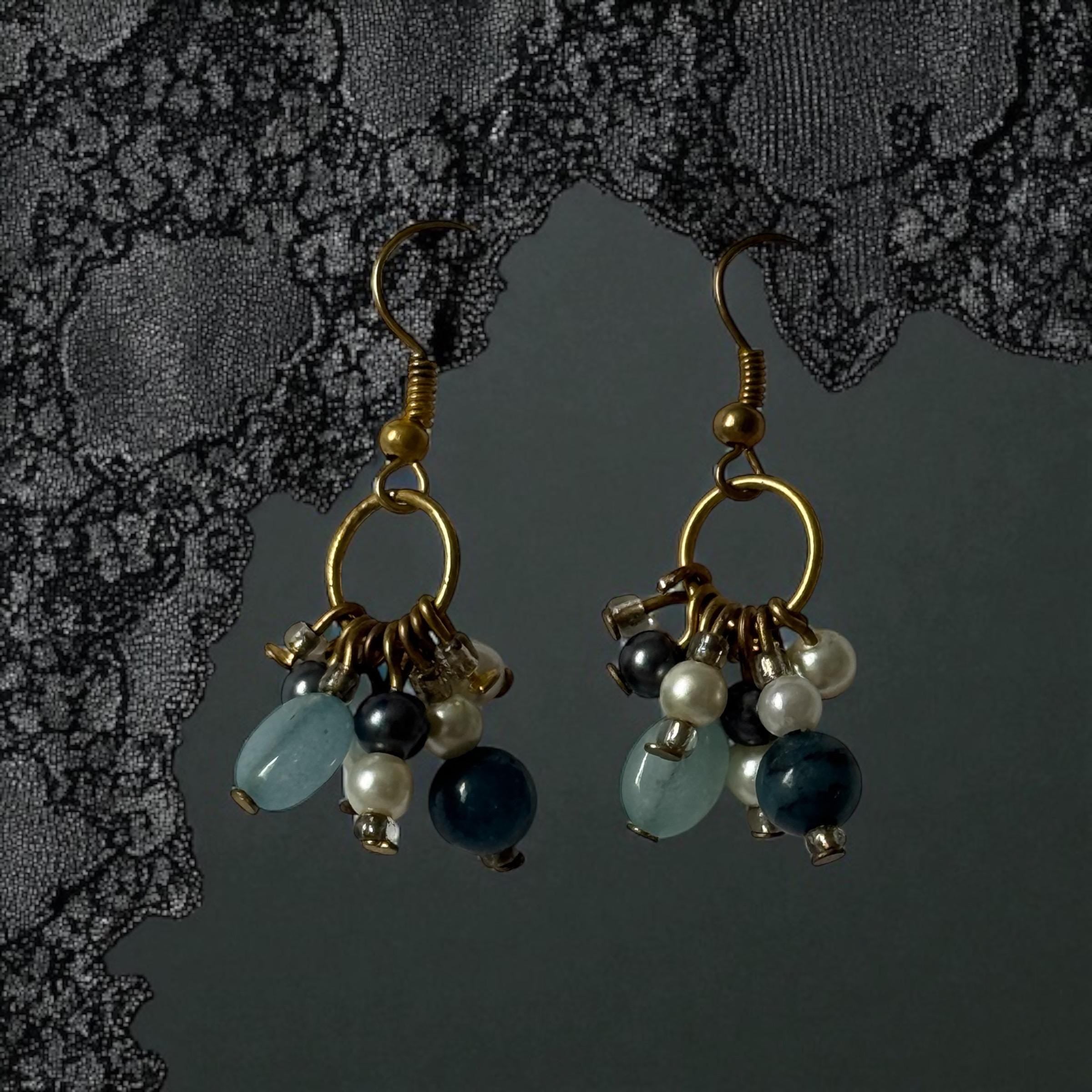 Storm Drop Cluster Earrings