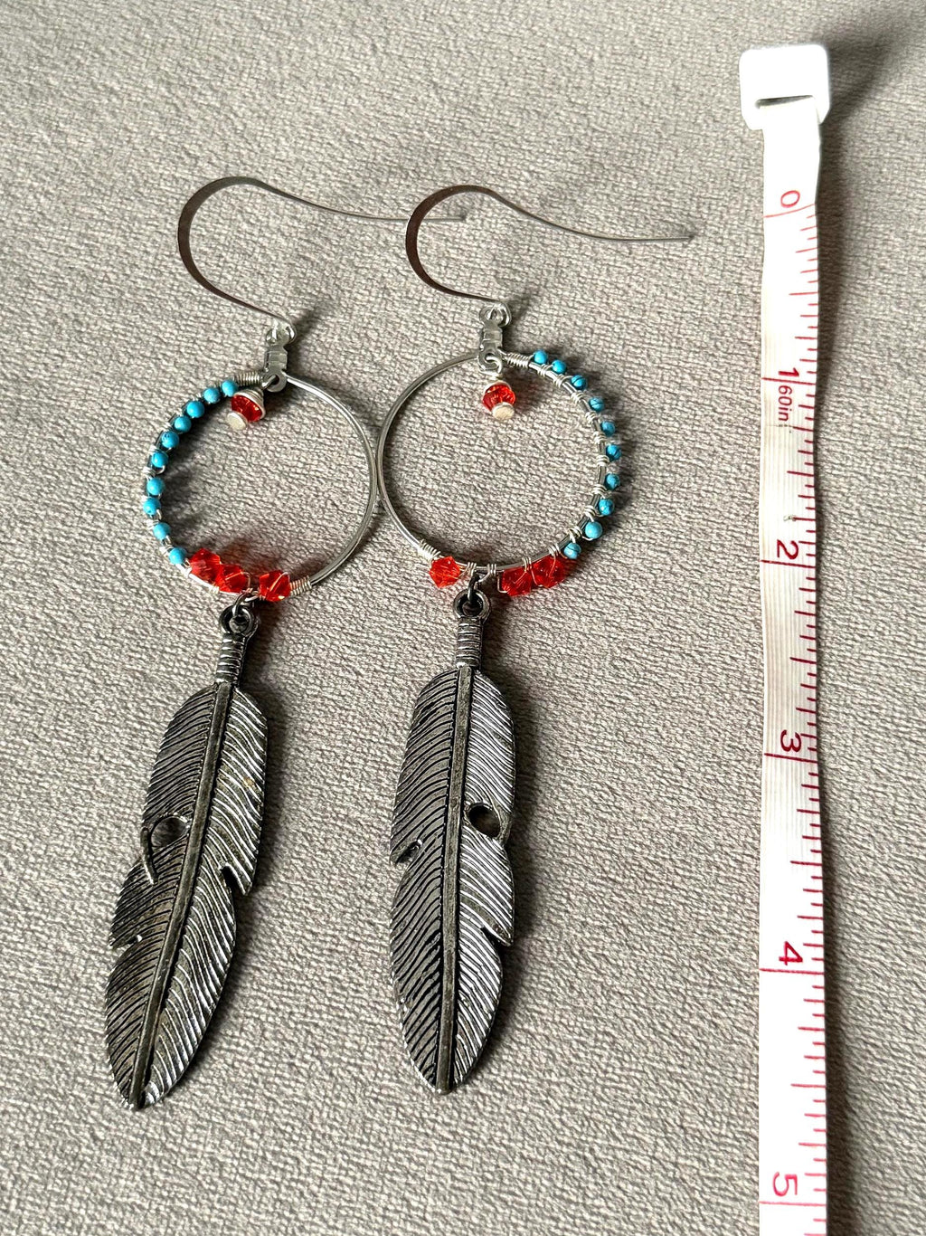 Feather & Fire Luxe Drop Earrings