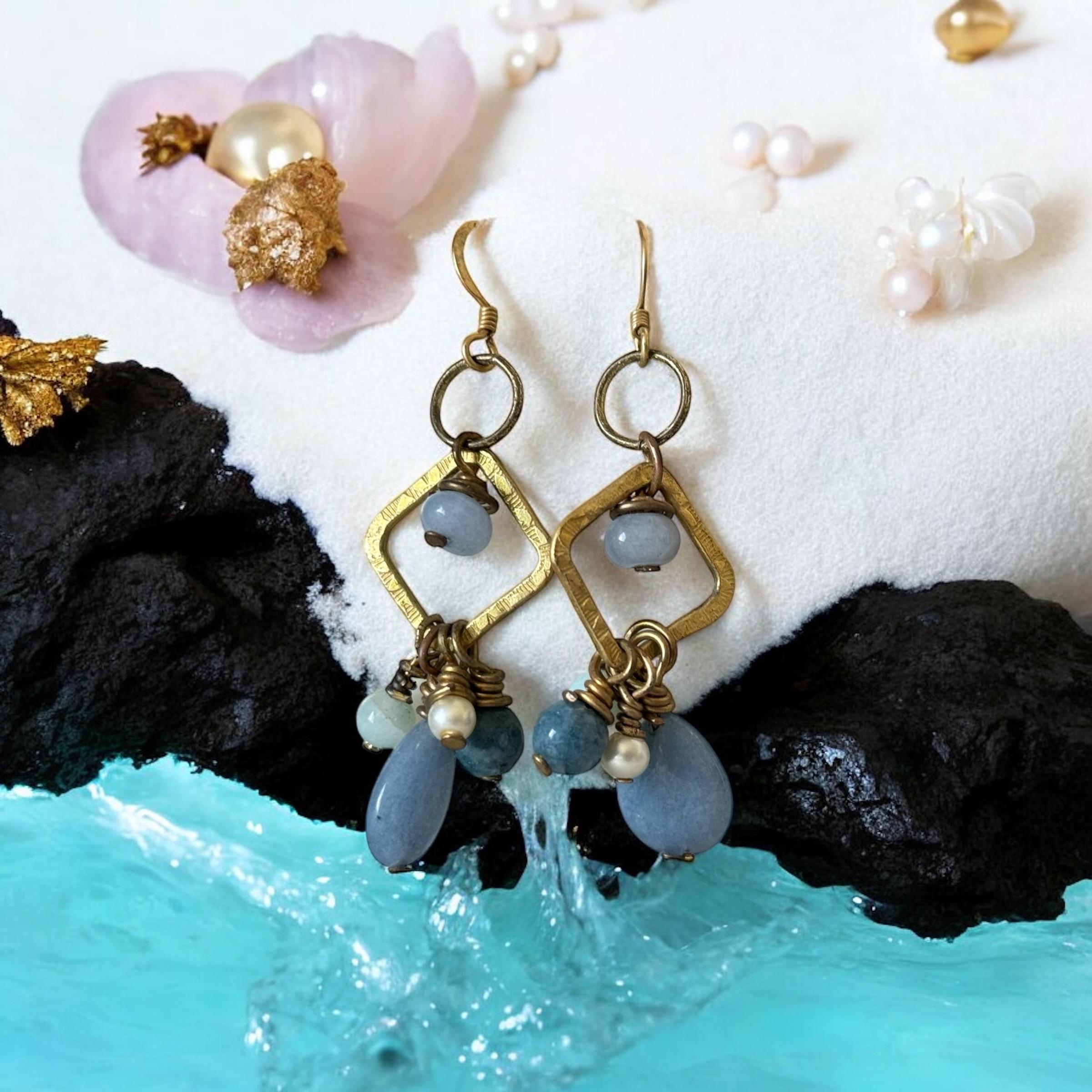 Arctic Muse Drop Earrings (Gold)