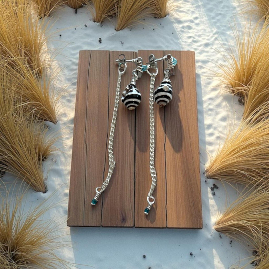 Striped Siren Drop Earrings