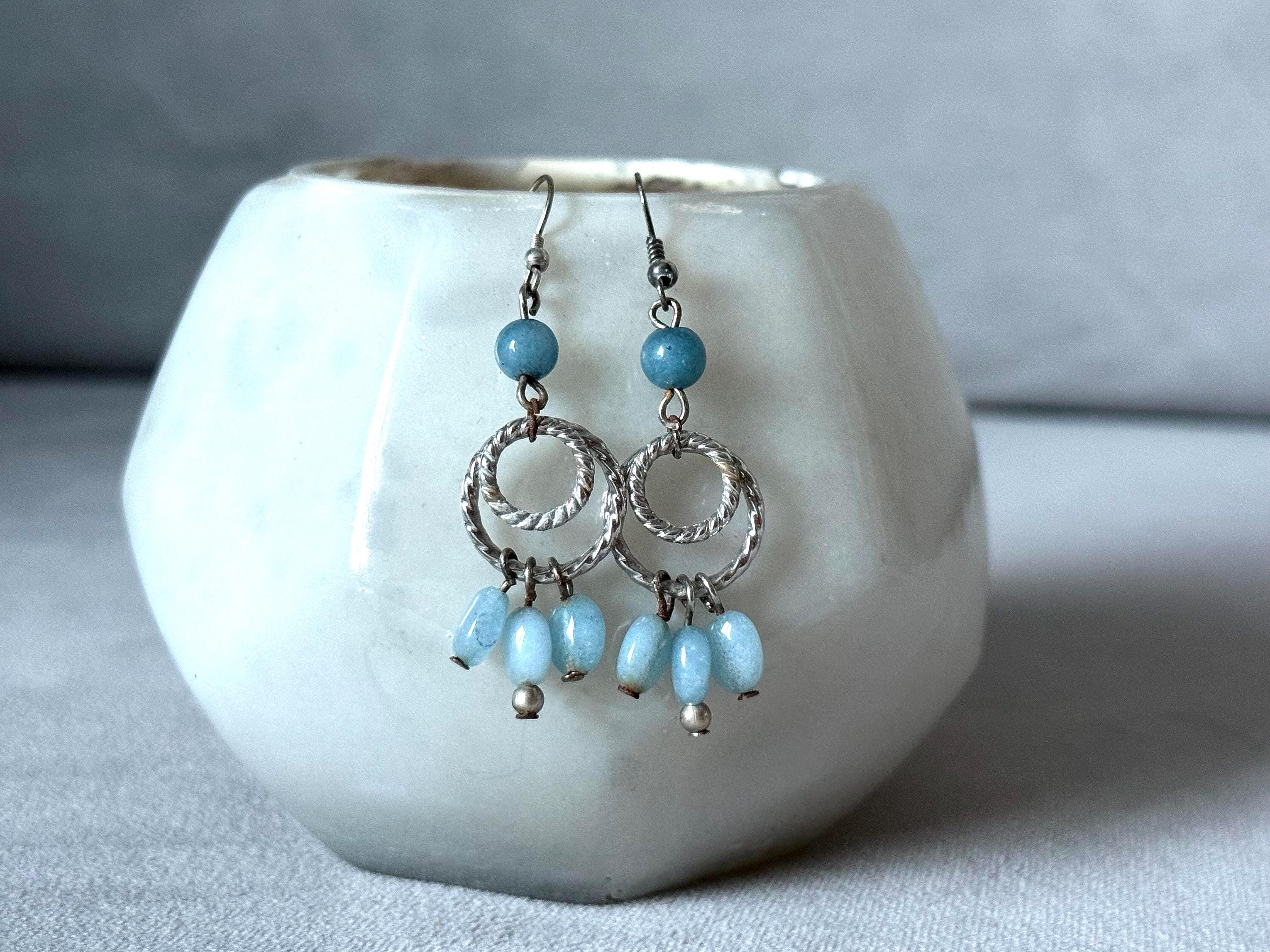 Blue Tide Drop Earrings