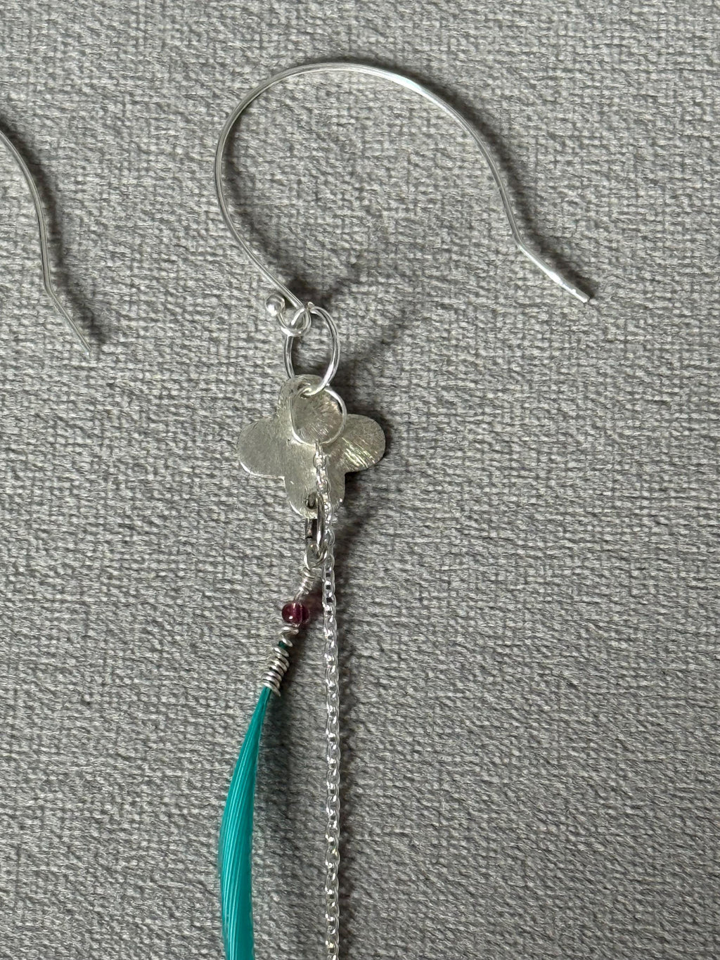 Feathered Wisper Teal Earrings
