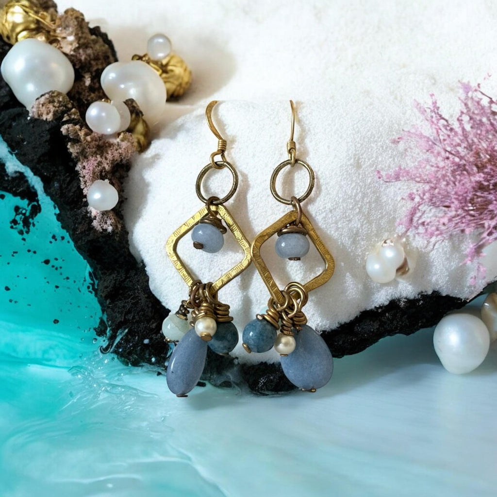 Arctic Muse Drop Earrings (Gold)