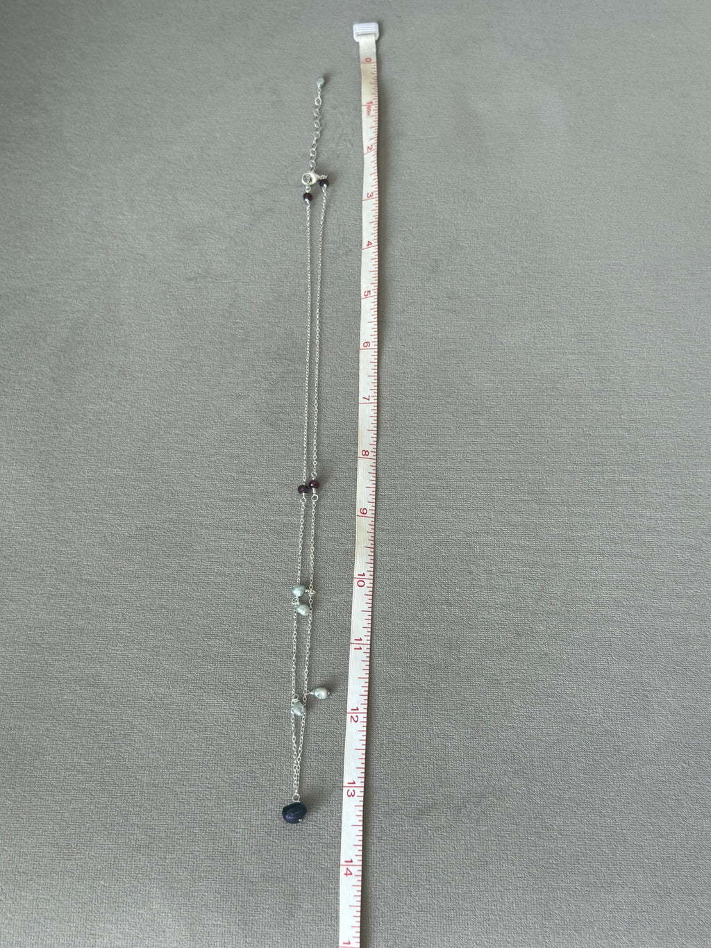 Nocturne Tide Pearl Necklace — Garnet Drift Edition