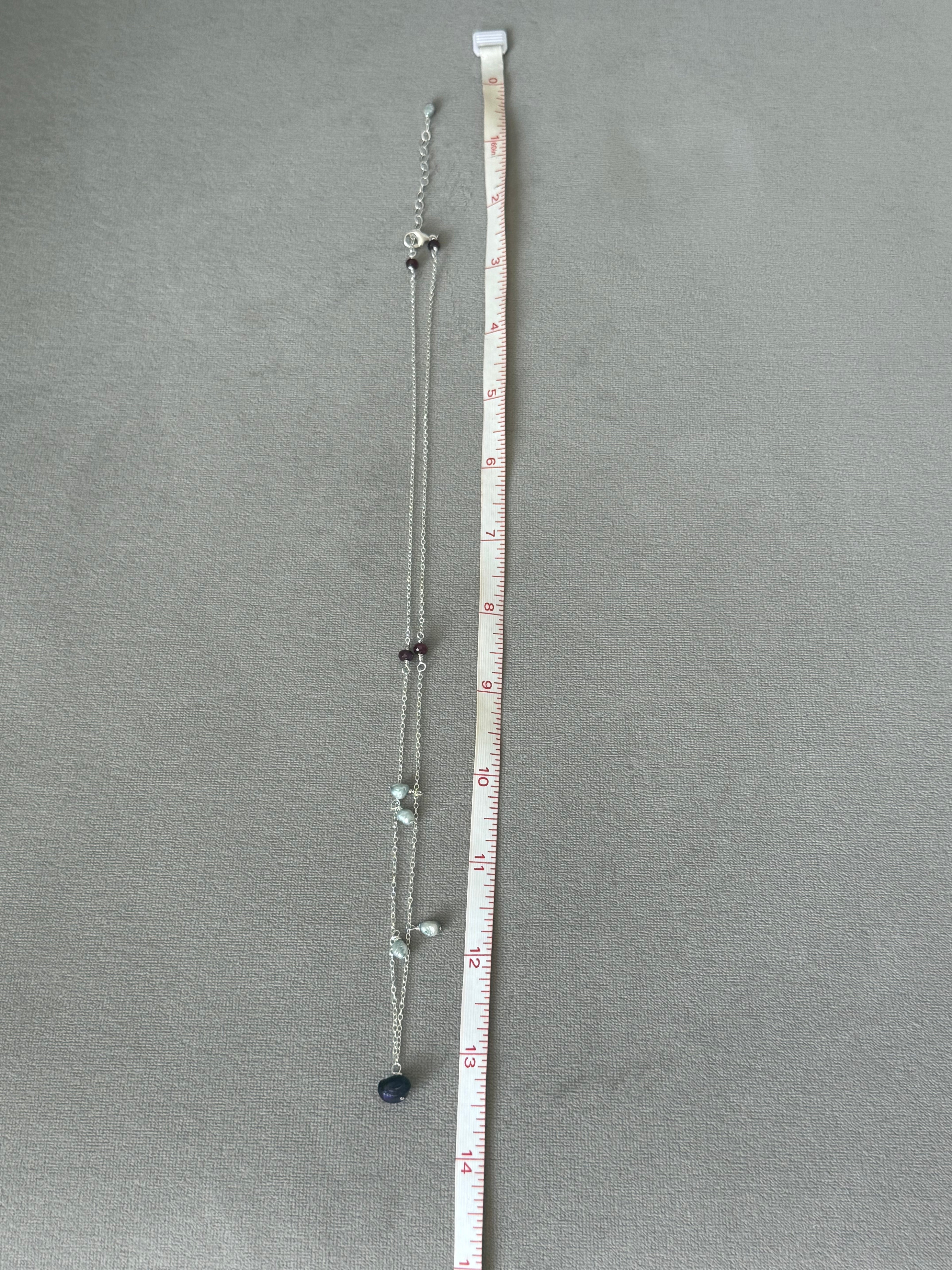 Nocturne Tide Pearl Necklace — Garnet Drift Edition