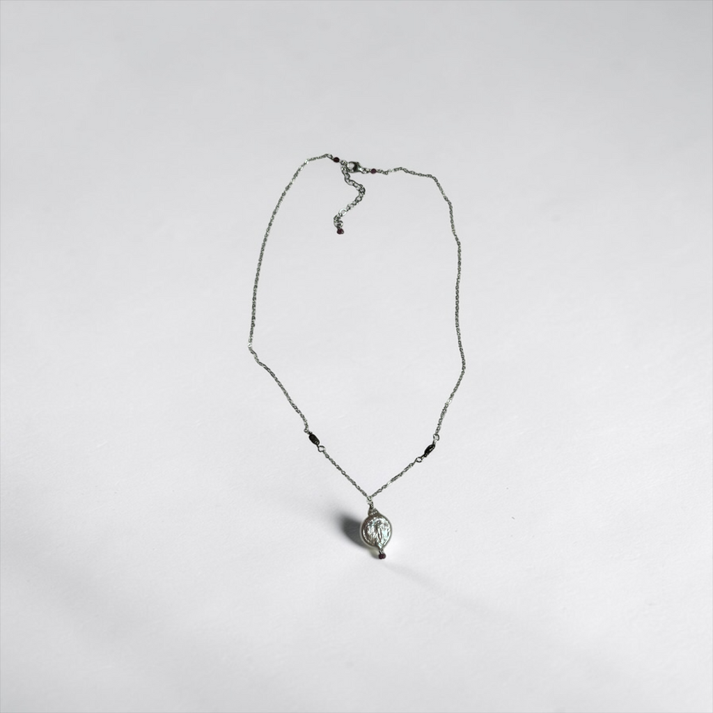 Saltwater Glow Pearl Drop Necklace — Ocean Muse Collection