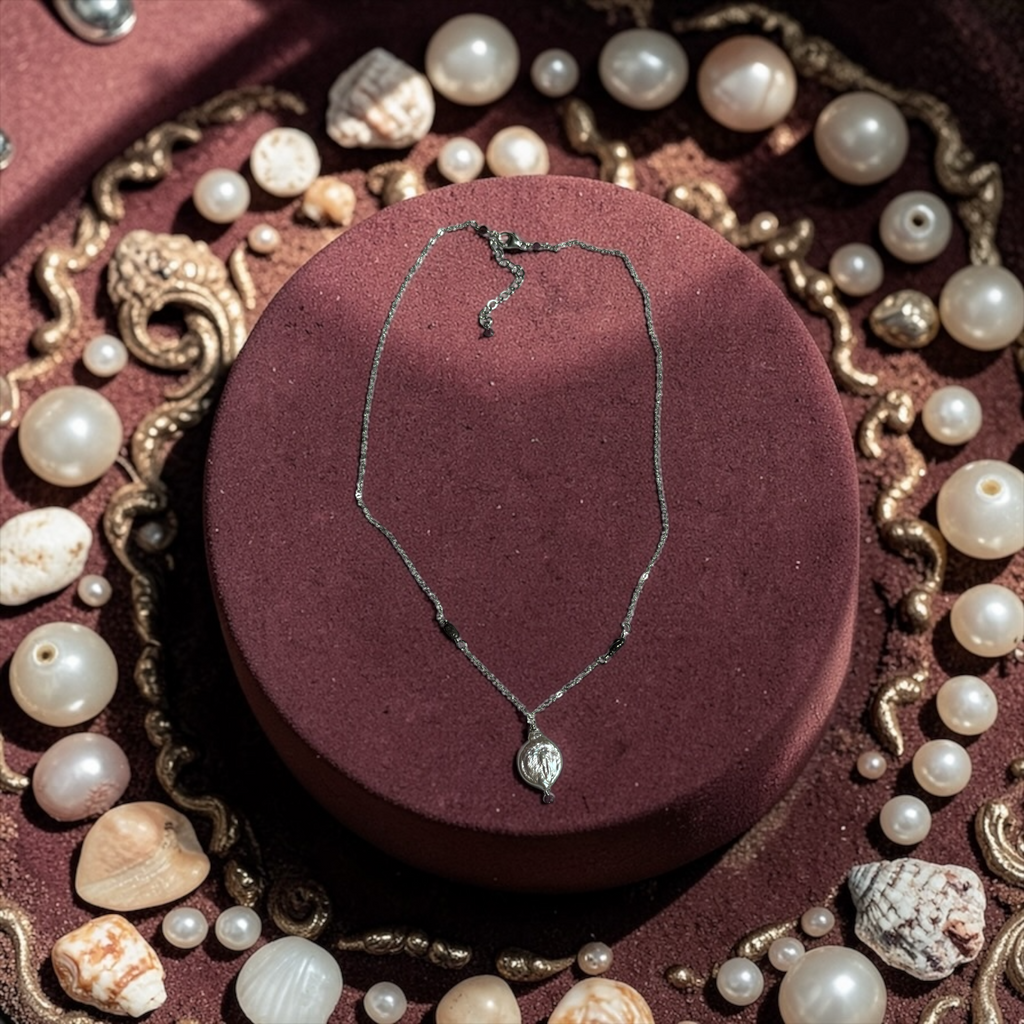 Saltwater Glow Pearl Drop Necklace — Ocean Muse Collection