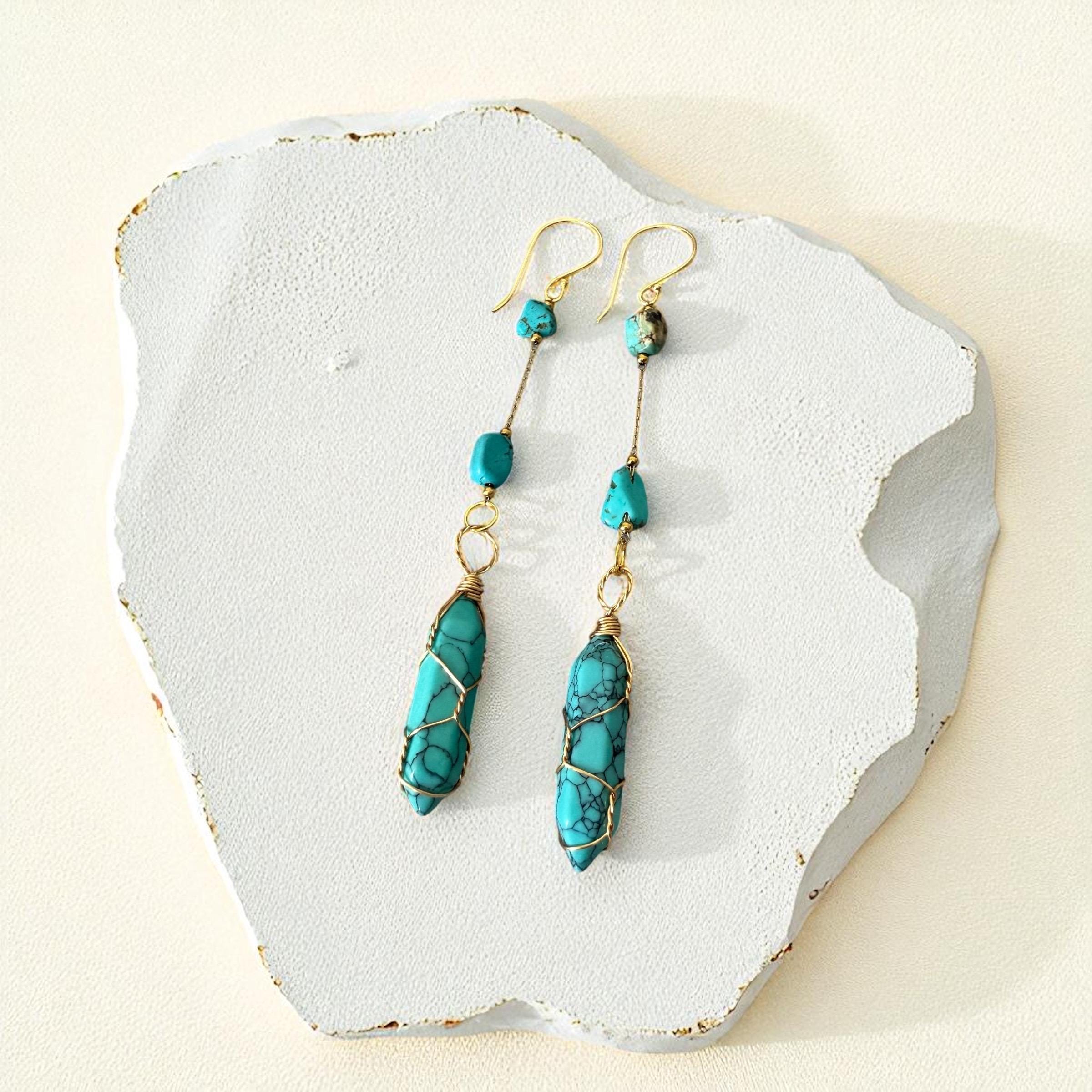 Azure Siren Drop Earrings – Oceanbound Collection